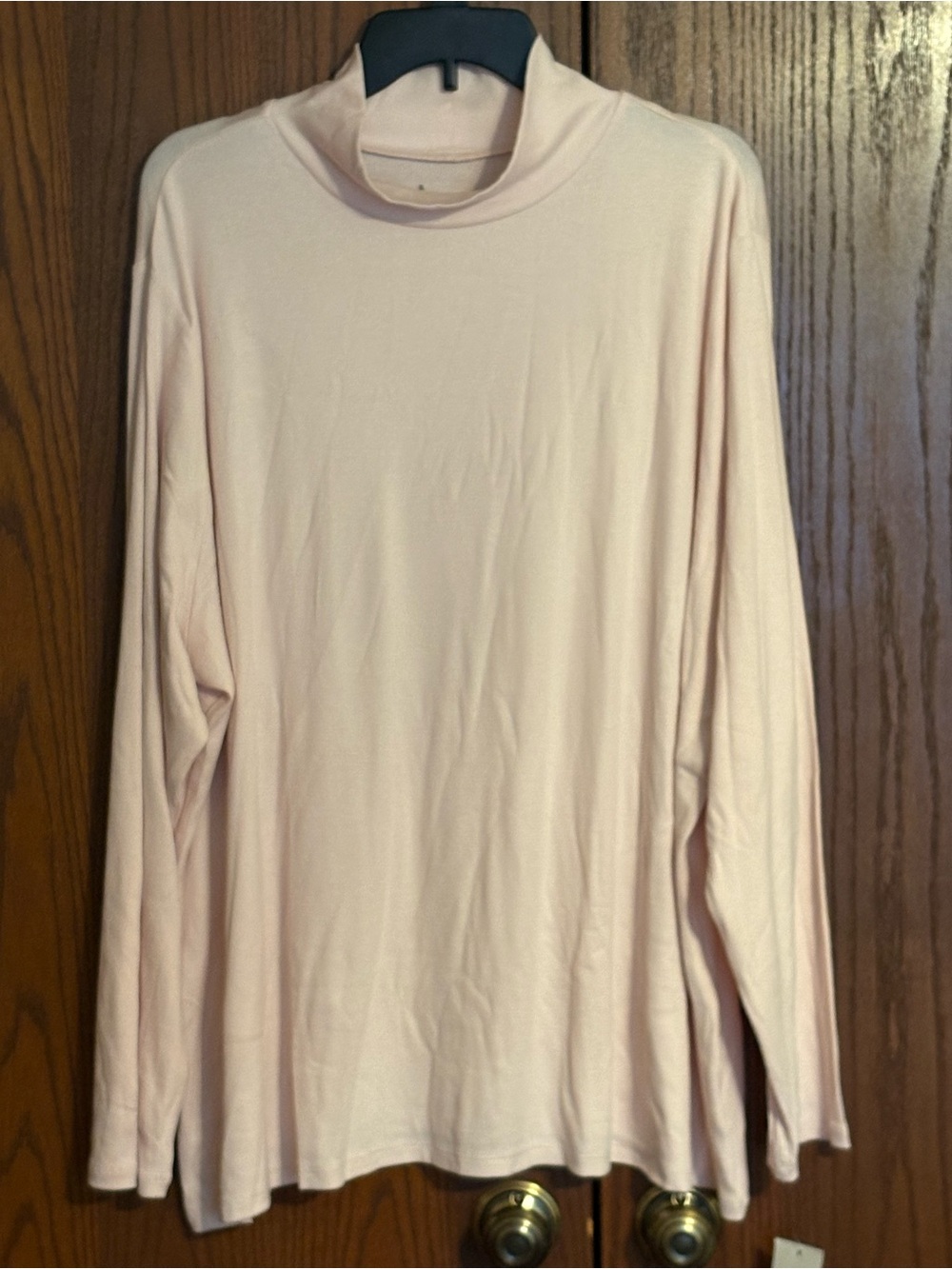 A New Day Pale Pink Mock Neck Long Sleeve